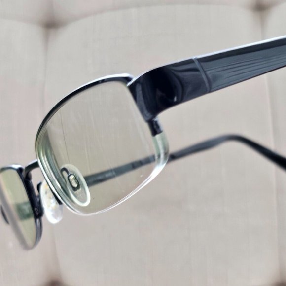 O by Oscar De La Renta Glasses Frame Black tone Metal Half Rim Eyeglasses OSM802 - Picture 4 of 12